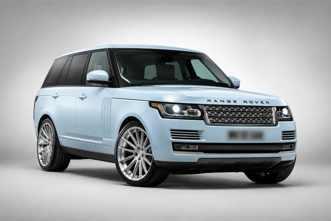 Icy Blue Range Rover