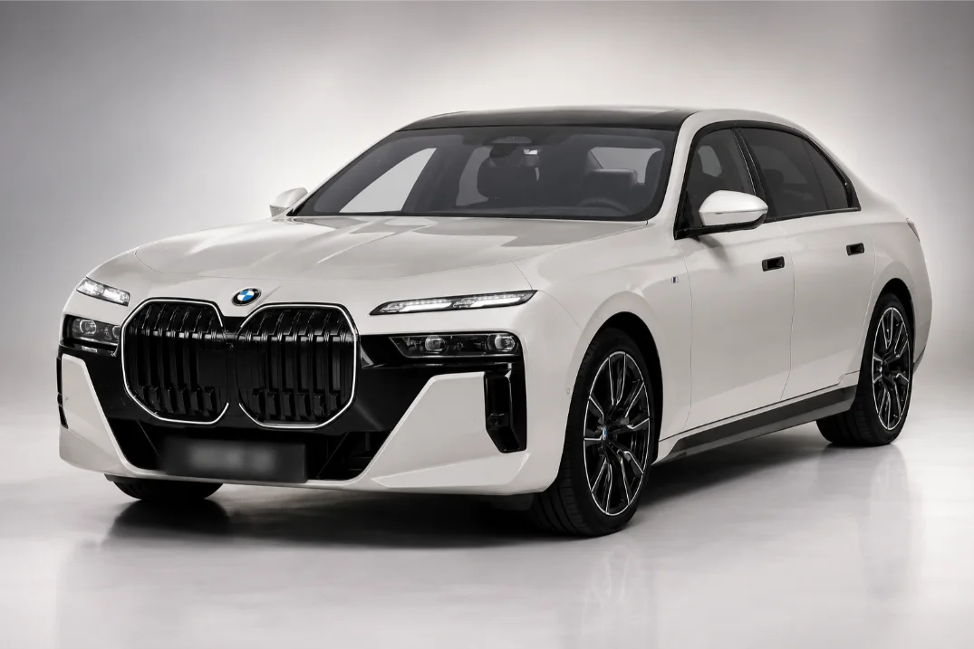 White BMW Sedan
