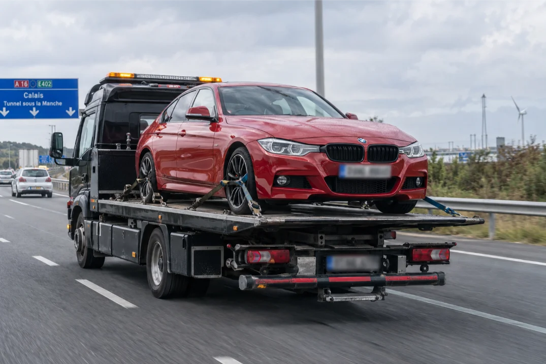 BMW 3 Series European Vehicle Recovery from Calais, France to United Kingdom